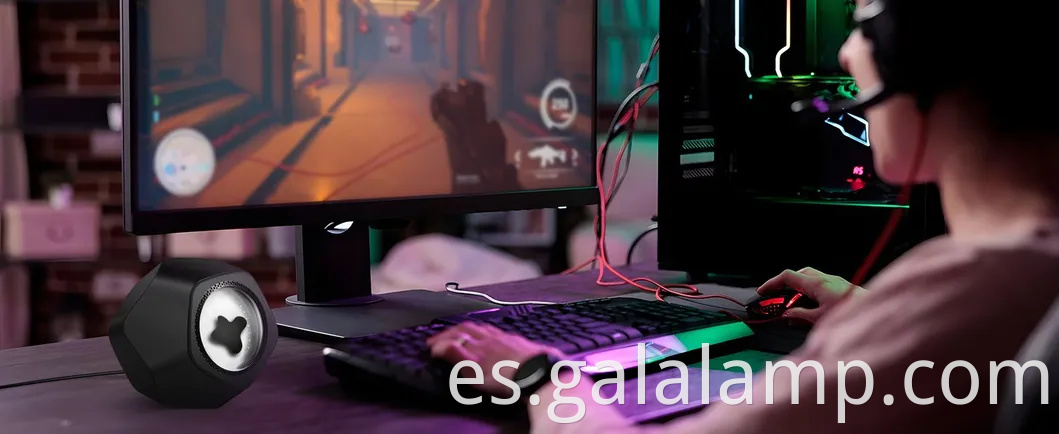 Altavoz de fluido magnético bailando para iluminación visual